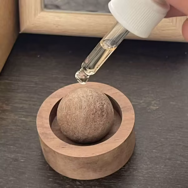 Kugelförmiges ätherisches Öl aus massivem Holz zur Duftverbesserung, Aromatherapie für Zuhause, Schlafzimmer, beseitigt Raumgeruch mit Heimdekoration