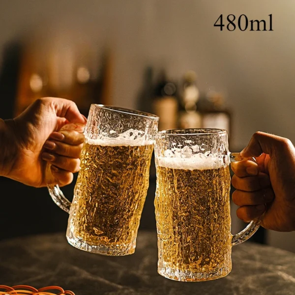 Gletscher-Bierglas mit großer Kapazität, leichte Luxus-Kristallglasbecher, Whiskey-Cocktail-Weingläser, Bar-Zubehör, Trinkgläser