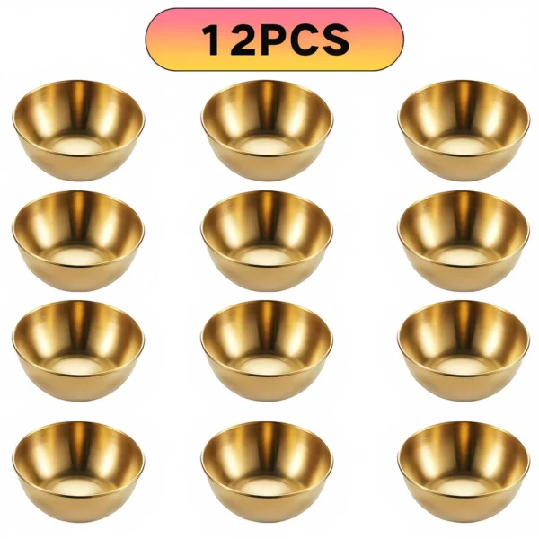 2/4/12 stücke Edelstahl Goldene Sauce Gerichte Vorspeise Gewürz Serviergeschirr Sets Tablett Gewürz Platten Küche geschirr